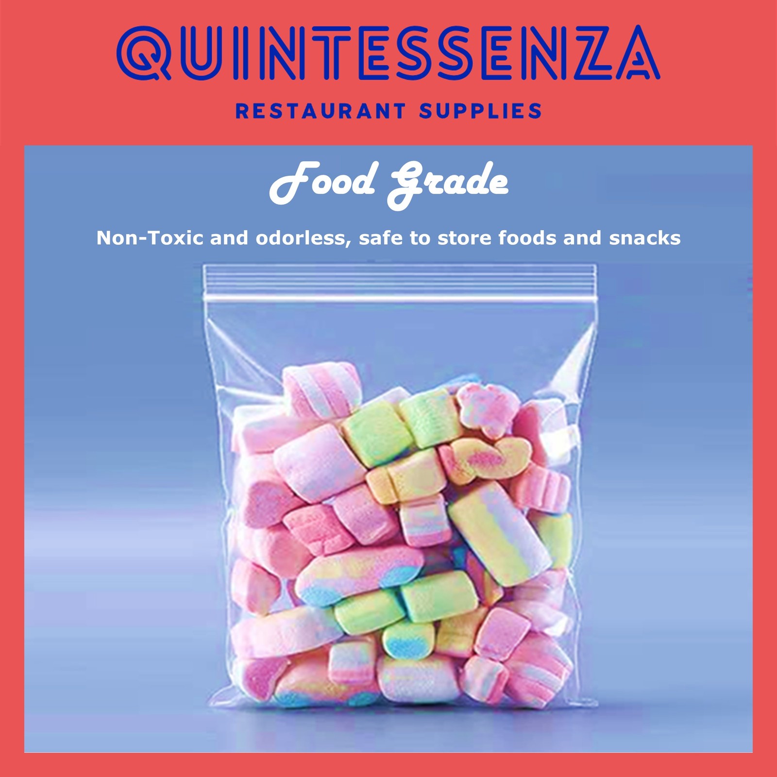 8 Mil Thick Clear Zipper Reclosable Poly Bags by Quintessenza (Over 30 Sizes)