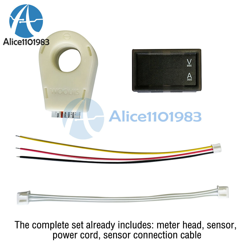DC0-300V 50/100/200/400A Digital Current Voltage Meter Hall Ammeter Voltmeter