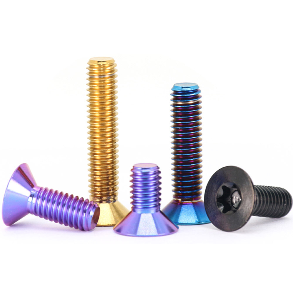 M5 Titanium GR5 Flat Head Countersunk Star Torx Socket Screws Bolts Fasteners