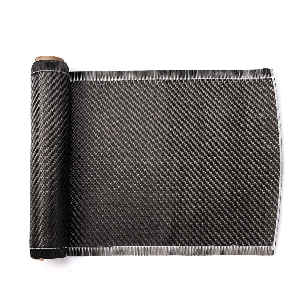 150cm x 20cm Real Carbon Fiber Fabric Cloth Roll 3k 200gsm 2×2 Twill Weave Black