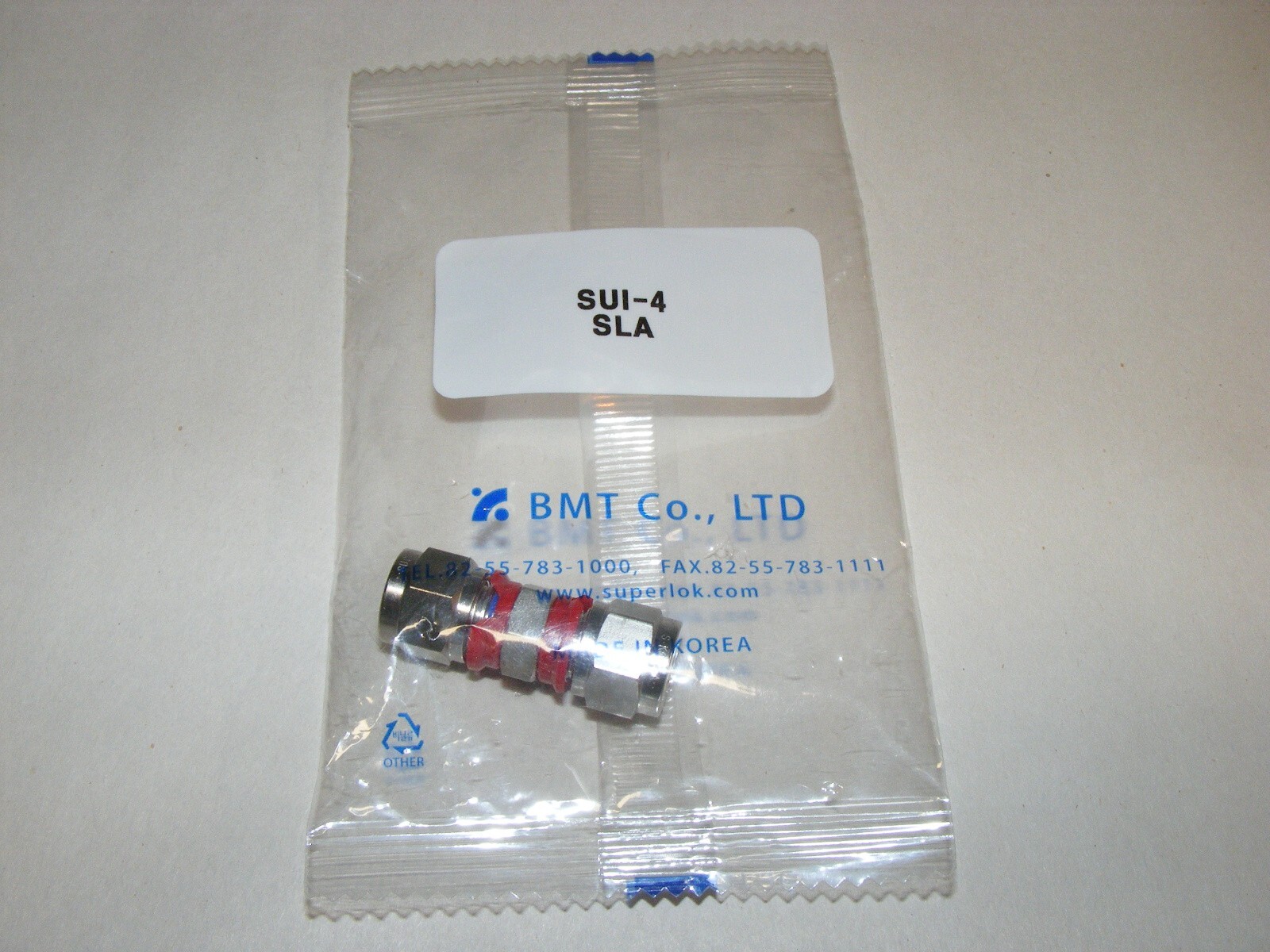 Superlok BMT 1/4″ 316 Tube Fitting Coupler SUI-4 SLA