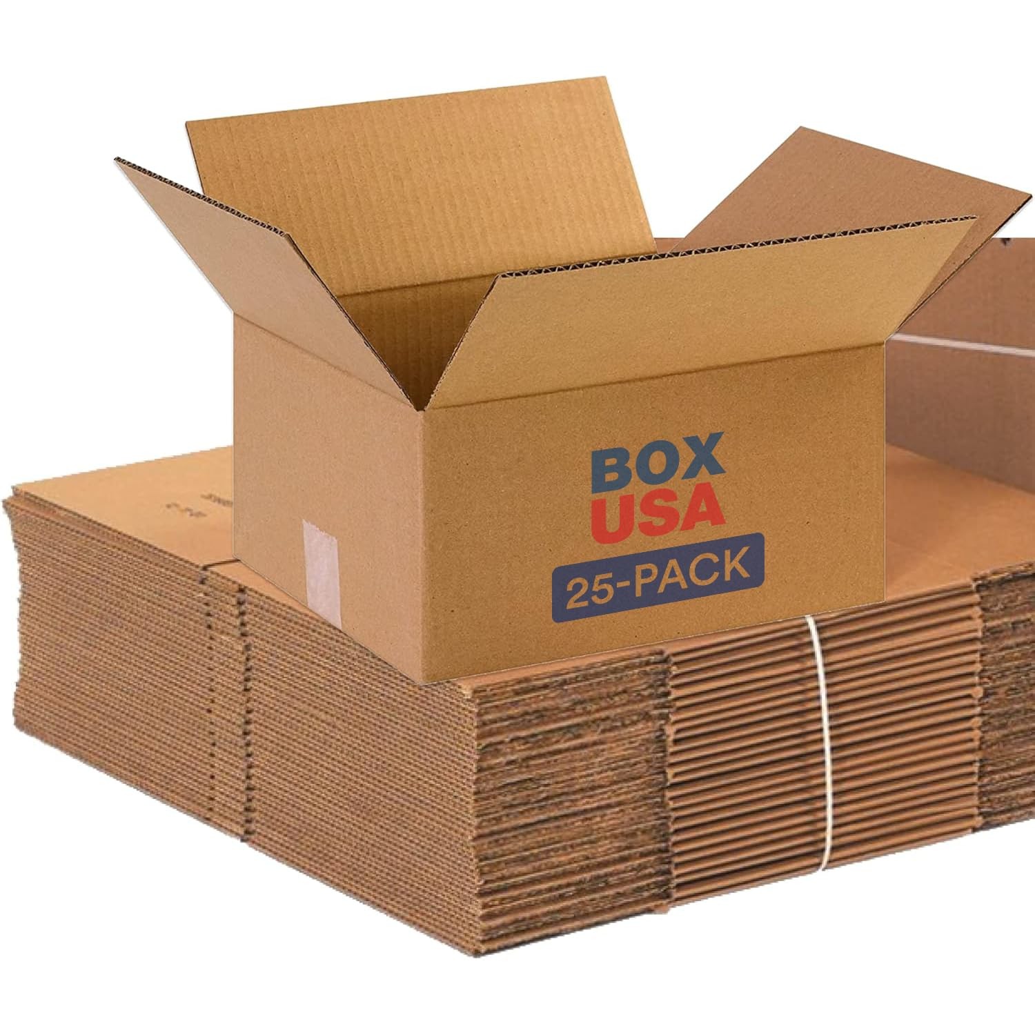 BOX USA Shipping Boxes 12″L x 10″W x 6″H, 25-Pack Small 12x10x6″, Brown