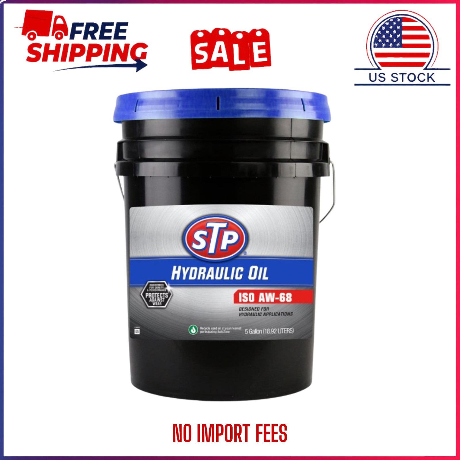 STP AW68 Hydraulic Oil, Anti-Wear Hydraulic Fluid, 5 Gallon
