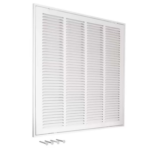 20 x 20 in. Steel Return Filter Grille – Wall or Ceiling Air Vent Cover