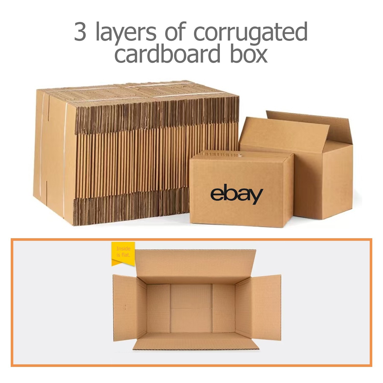 25-100pcs 12″x6″x6″ 8″x8″x8″ Shipping Packing corrugated cardboard boxes ebay UL