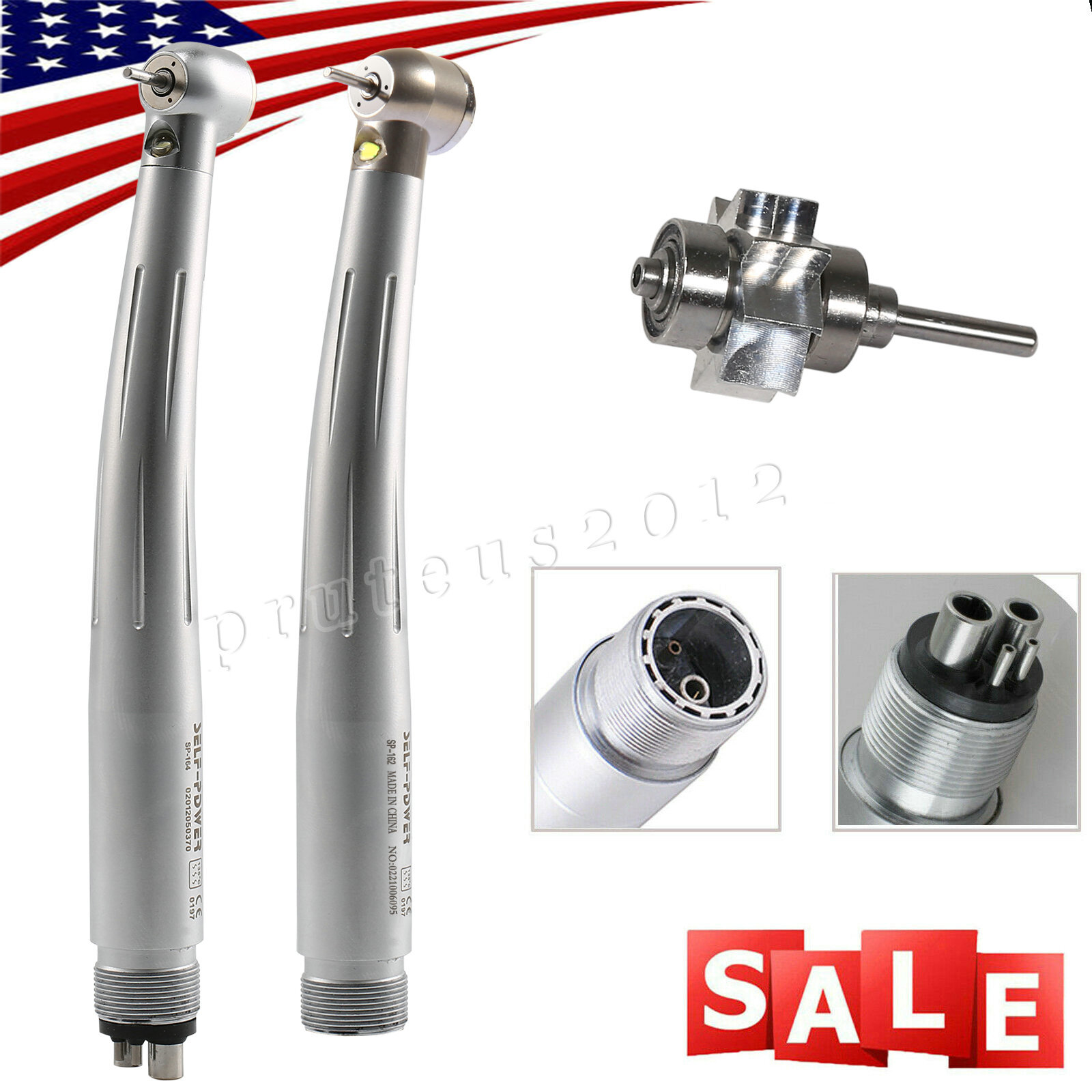 Dental LED High Speed Handpiece Turbine 4/2 Hole Turbine Self Power