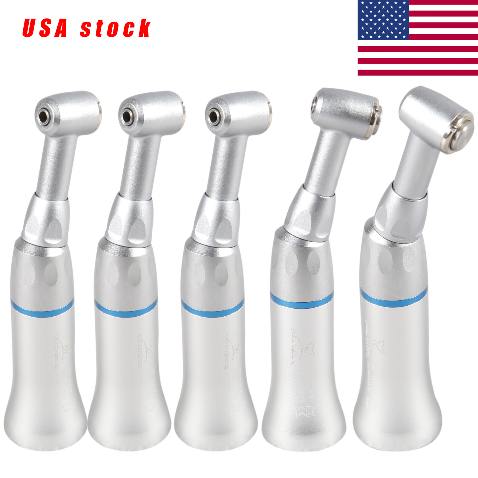 5 packs NSK Style Dental Low Slow Speed Contra Angle Handpiece Latch/Push type
