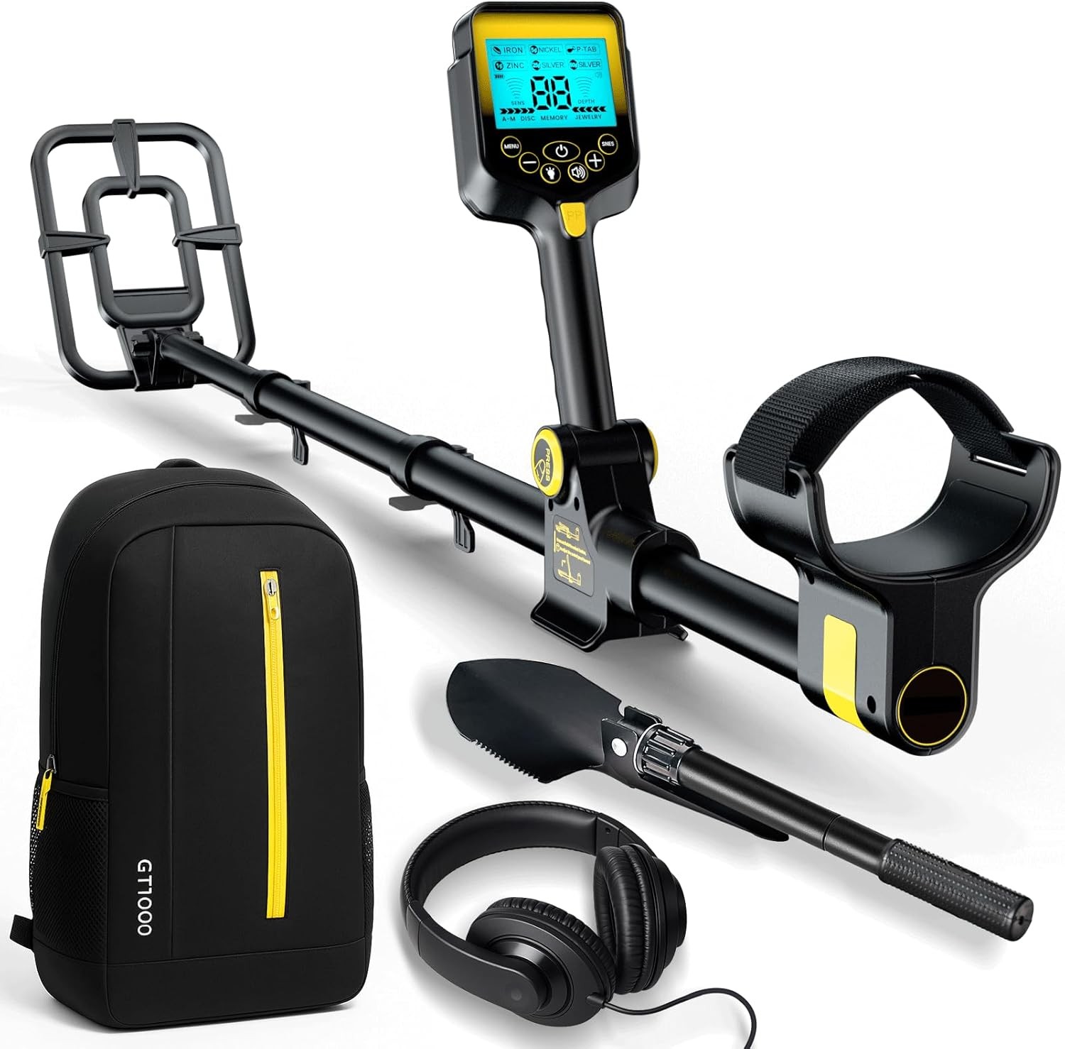 Metal Detector for Adults Waterproof – 2000mAh Chargeable Professional Cordless
