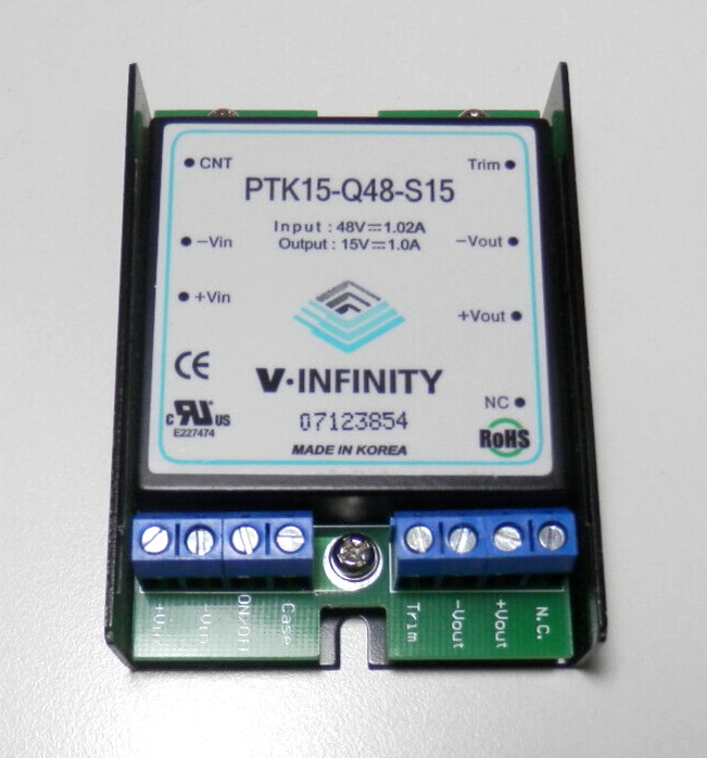 V-INFINITY PTK15-Q48-S15 POWER SUPPLY MODULE 15VDC – 1.0 A NEW/OLD STOCK