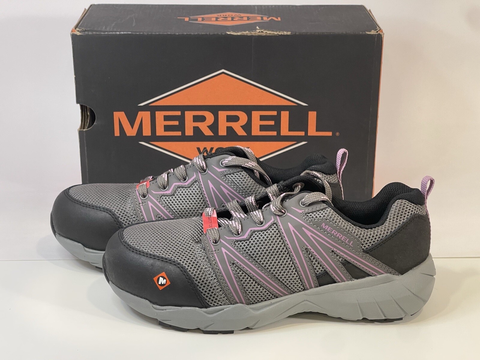 NEW Merrell FULLBENCH SUPERLITE AT J099410 Safety Shoe Womens US Size 7.5 + Gift