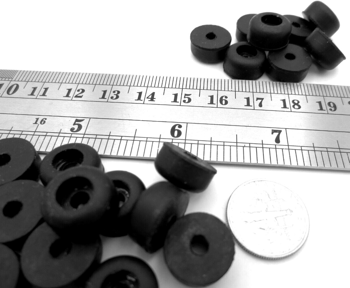 Screw-On Rubber Bumper Pad Foot – 1/8″ Screw Hole 1/2″ Pad 1/4 Tall – Free Ship!