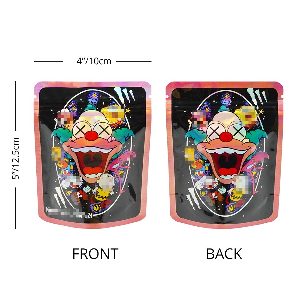 3.5g Mixed Resealable Zip Seal Mylar Bags Smell Proof Food Candy Bags 100pcs