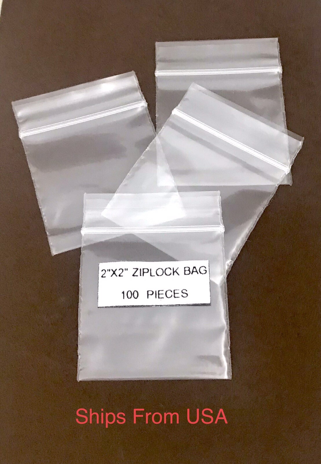 Clear Zip Seal Plastic Bags 2″ x 2″ Jewelry Zipper Baggies 2 Mil 100 count