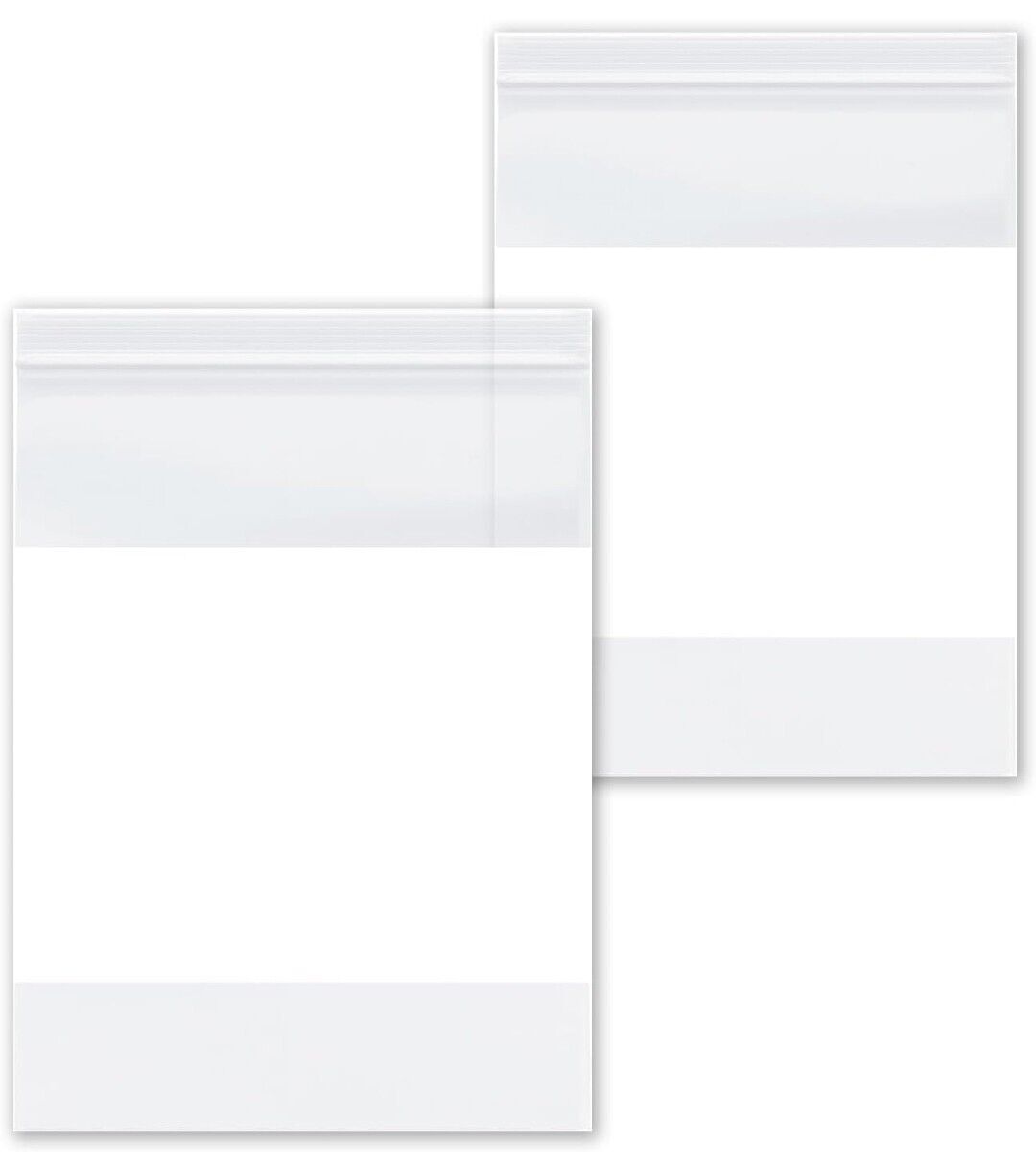 500/PCS White Block 5″x8″ Clear Reclosable Seal Bag Plastic Zip Lock Bags 2Mil
