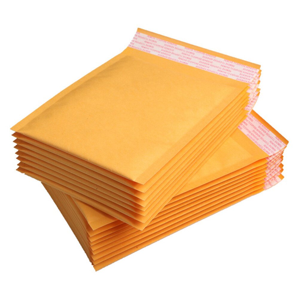25/50/100/200/500 Kraft Bubble Mailers Padded Envelope Shipping Bags All Size US