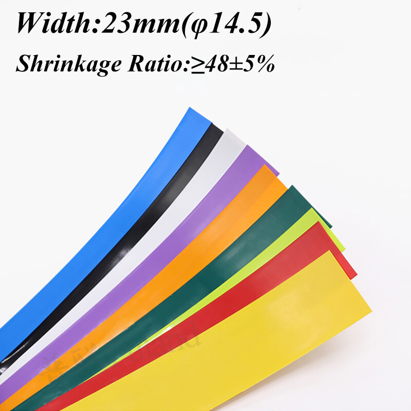 PVC Heat Shrink Tubing 2:1 Ratio Sleeving Width 23mm 15 Colours Battery Pack