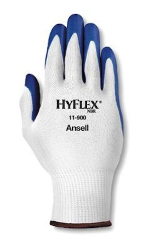 Ansell HyFlex 11-900 Nitrile Palm Coated Gloves Size 6, 12 Pair(1 DOZEN)
