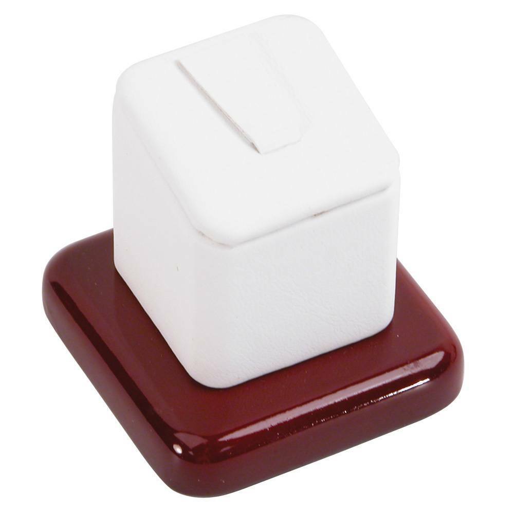 Red Rosewood Jewelry Ring Display Stand, 1-3/4″ Tall