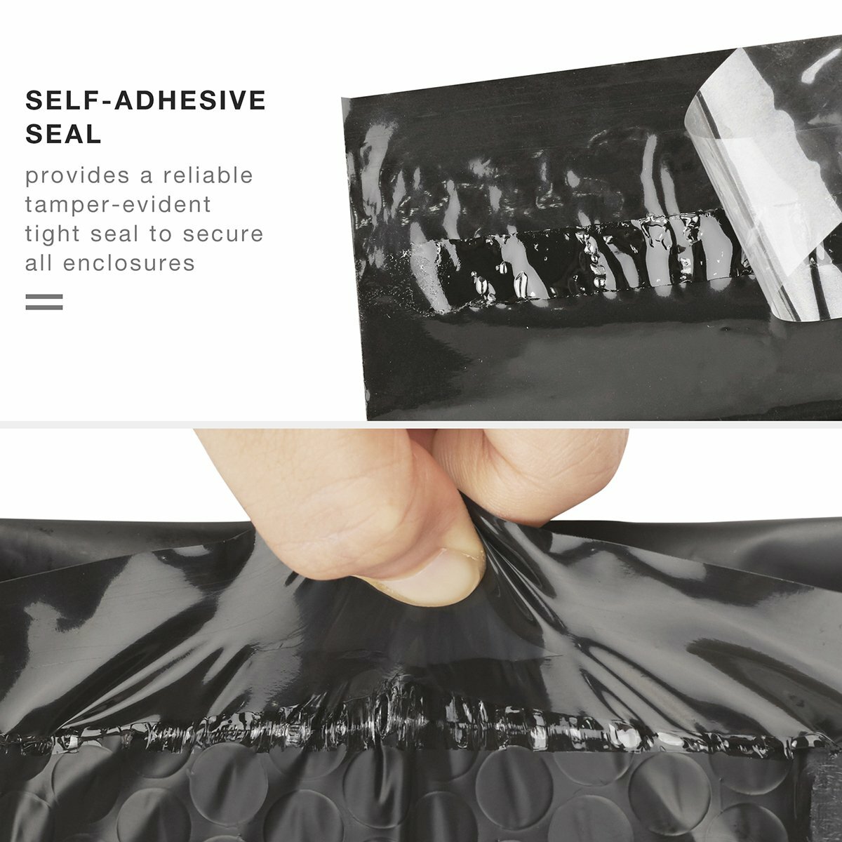 1000 #0 Black Poly Bubble Padded Envelopes Self-Sealing Mailers 6X10 (Inner 6×9)