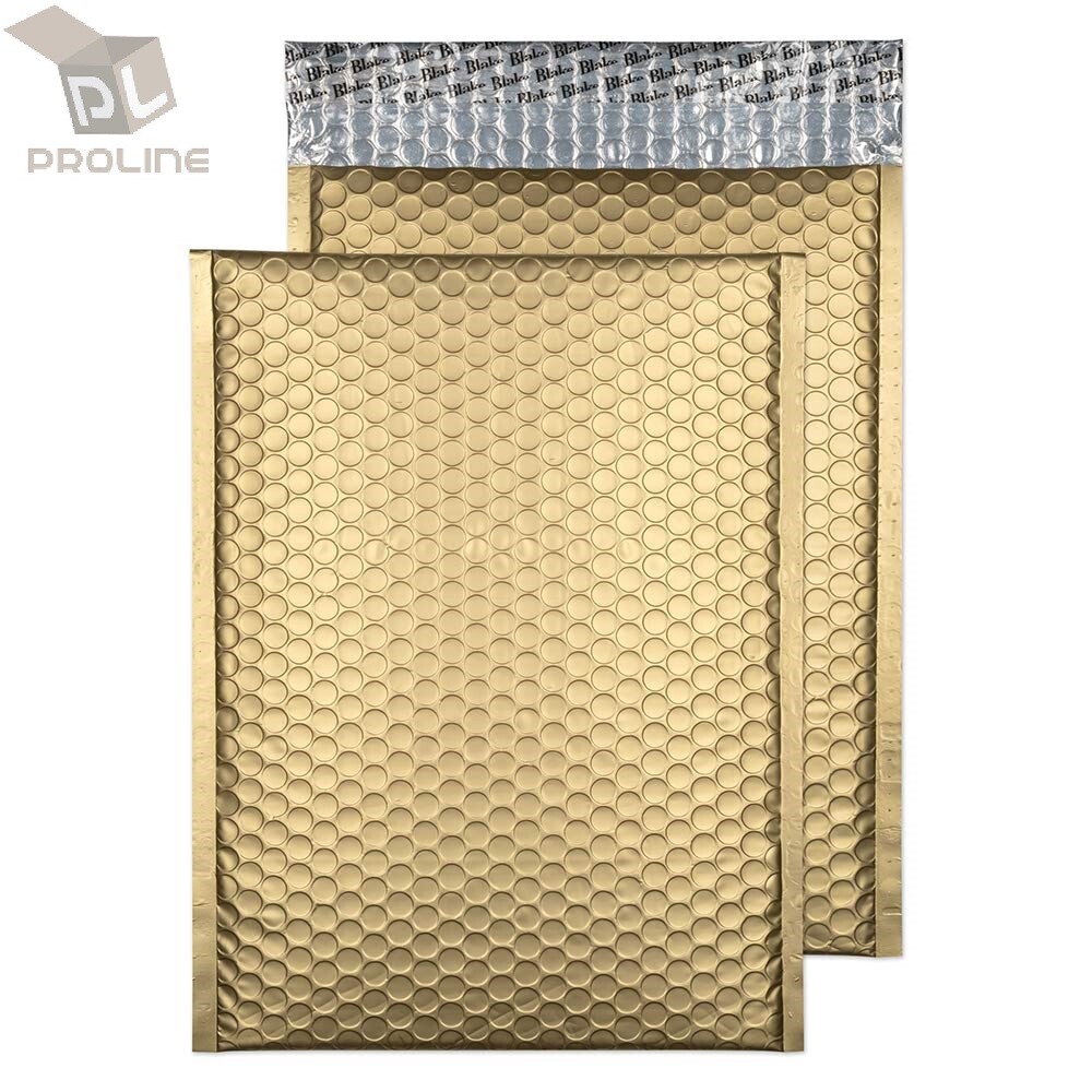 1-200 #2 8.5×12 Matte Metallic Gold Color Poly Bubble Padded Mailers