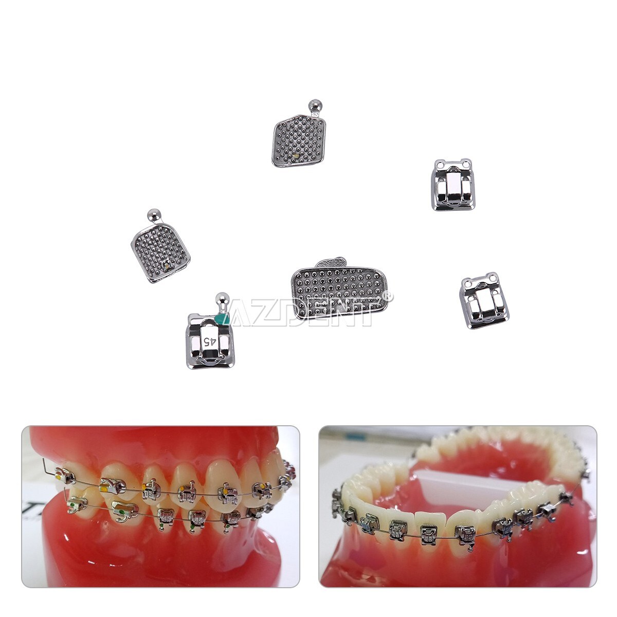 10 X Dental Orthodontic MIM Self Ligating Bracket Braces Mini Roth.022 Hooks 345