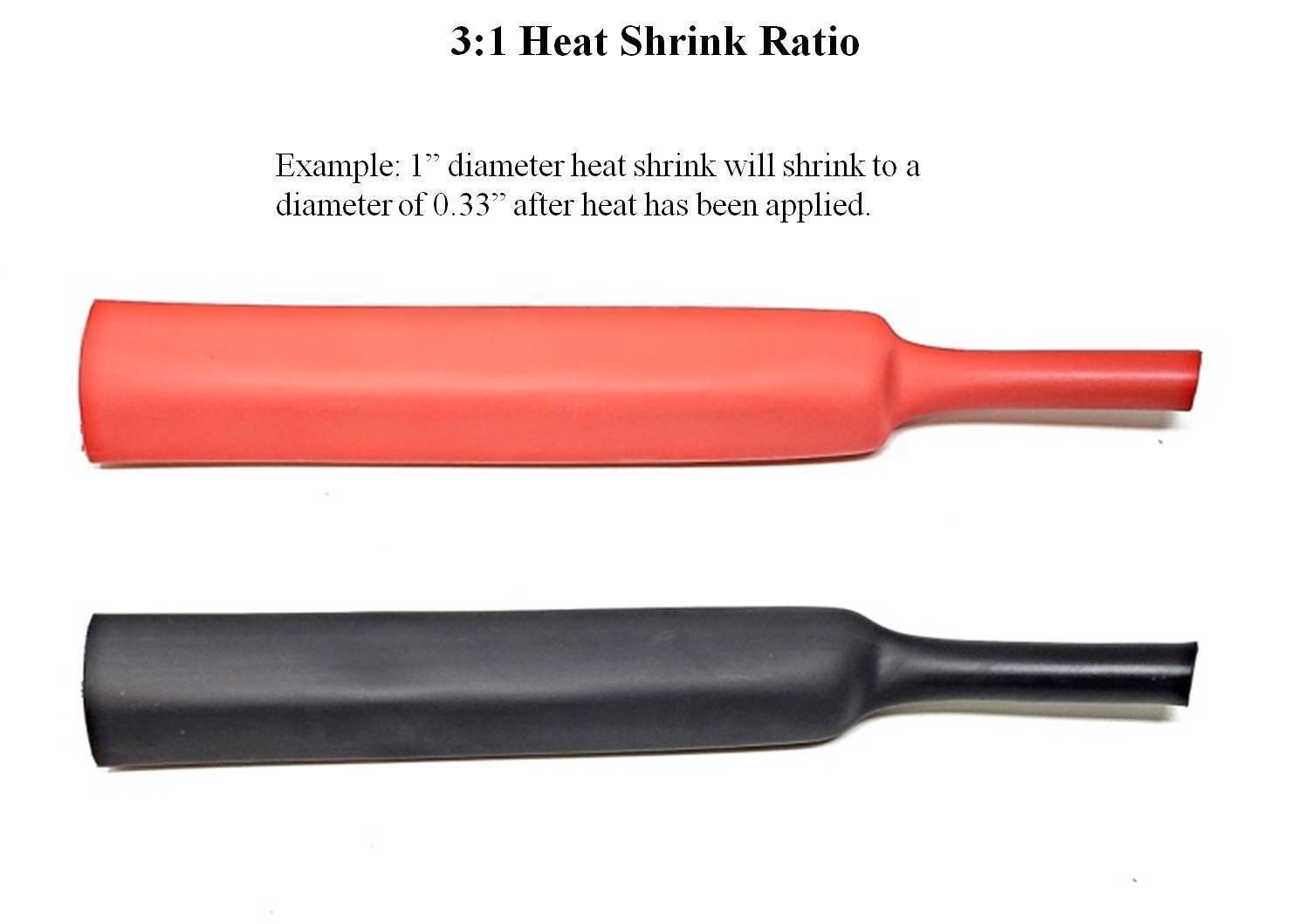 1 Lot (5 Feet) 3:1 Dual Wall Adhesive Glue Lined Marine Grade Heat Shrink Tubing