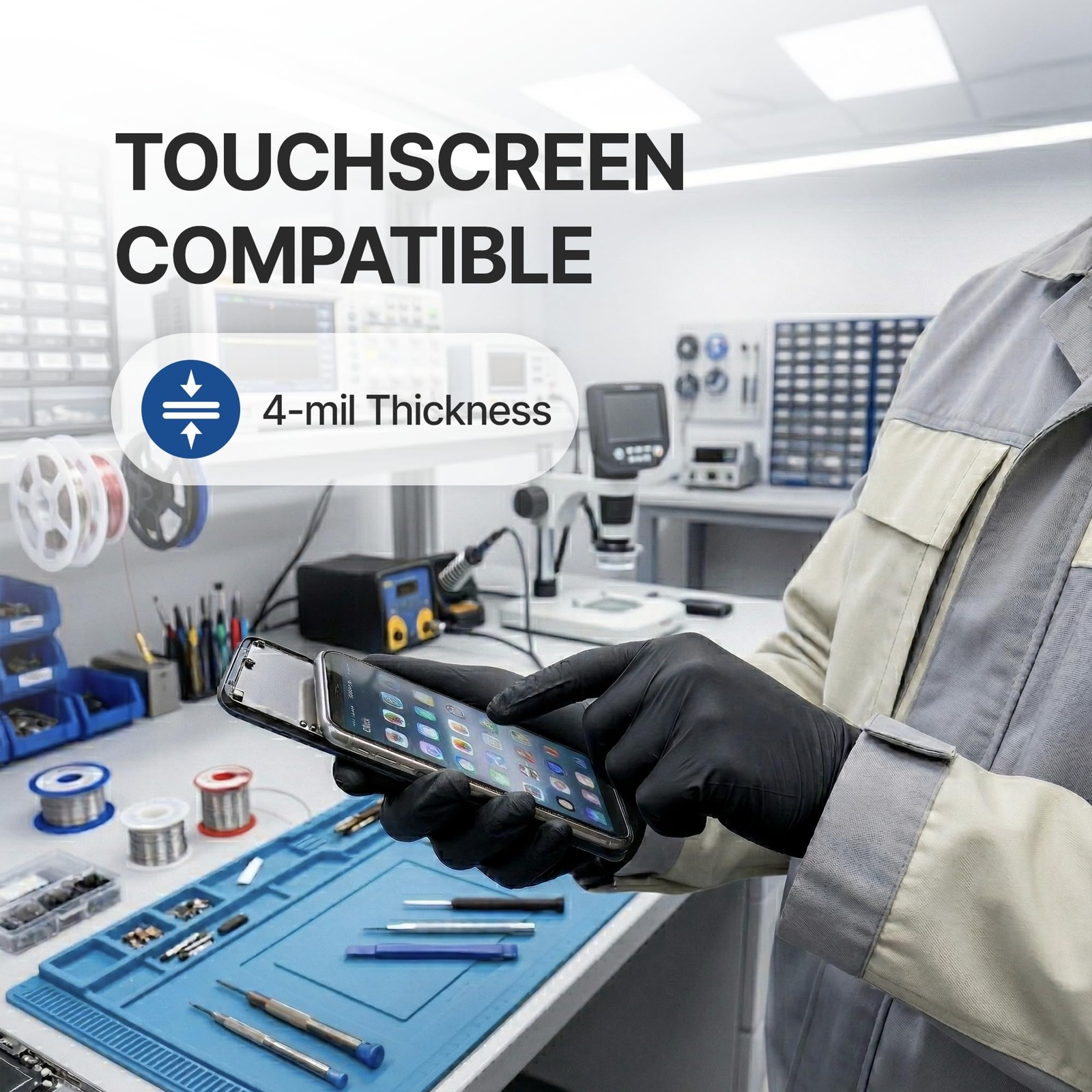 Schneider Vinyl Synthetic Exam Gloves 4 Mil Latex Free Disposable Gloves for