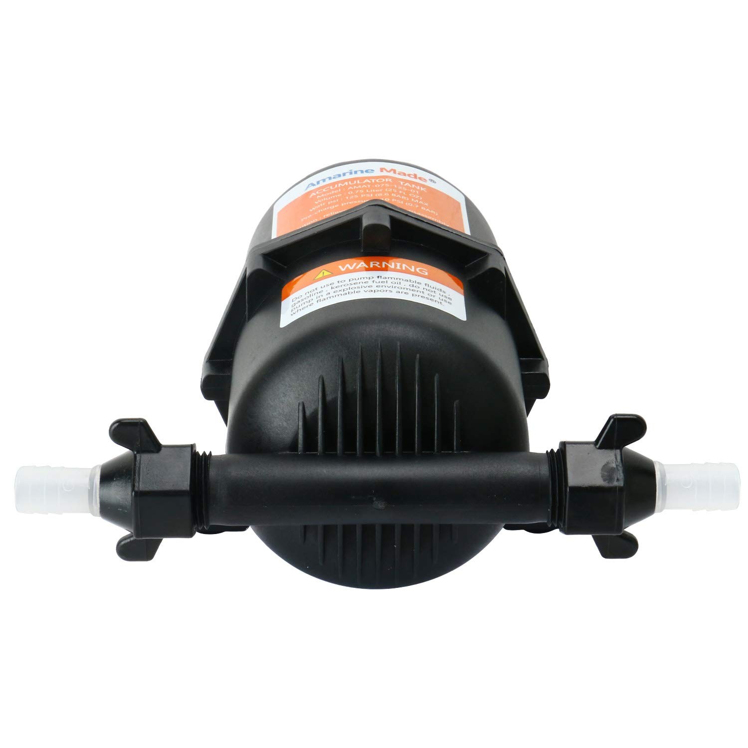 Amarine Made 0.75L 125 PSI,Pre-Pressurized Accumulator Tank Pressure Black