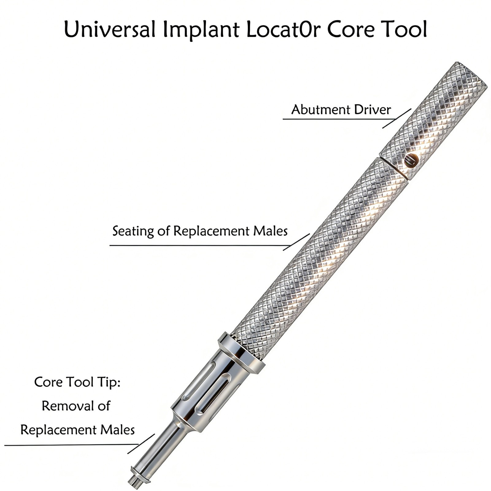 US Zest LOCATOR Core Tool -Insert Remove Retention Males +Abutment Driver Dental
