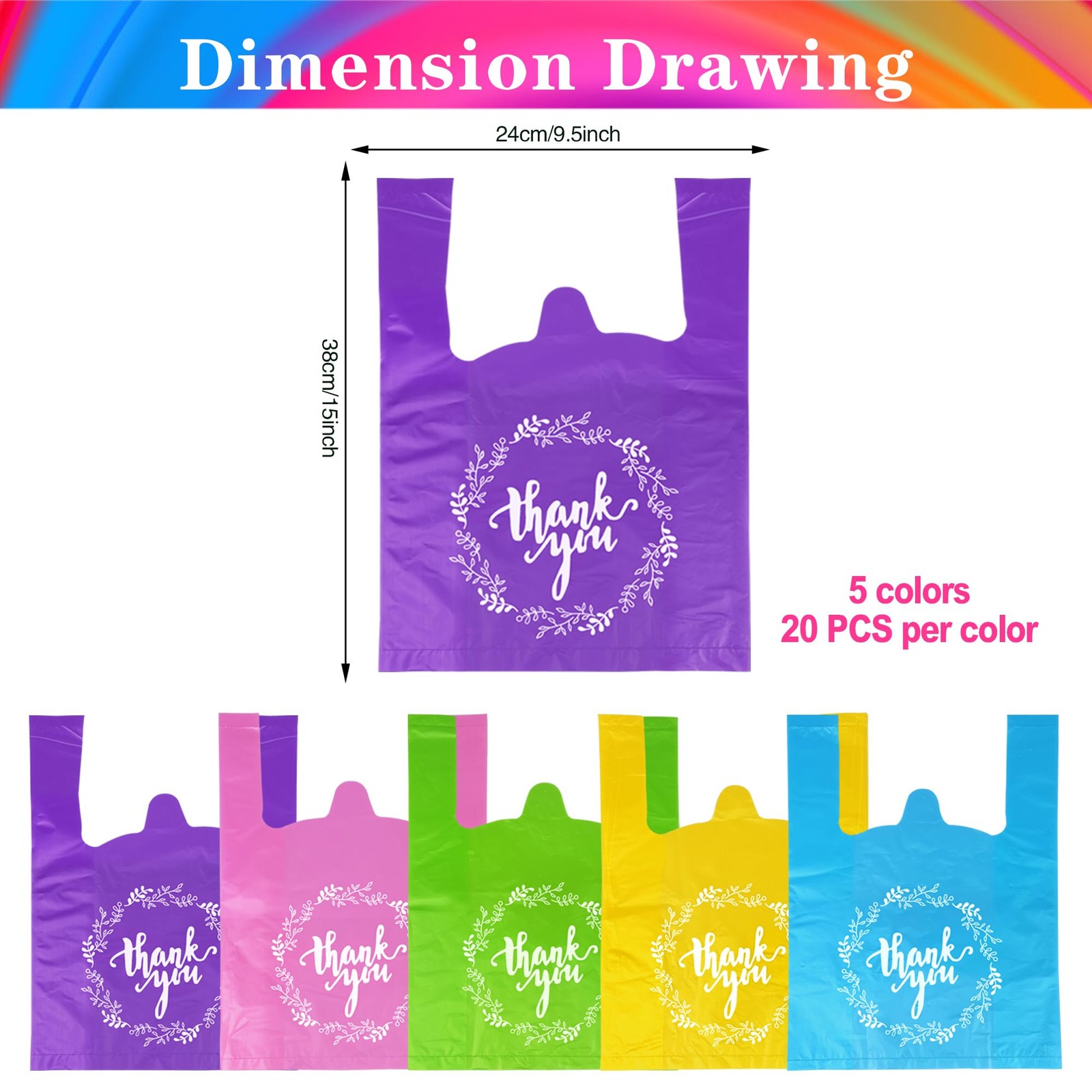 Thank You T-Shirt Bags Plastic Grocery Bag Bulk Shopping Bags Restaurant Bag …