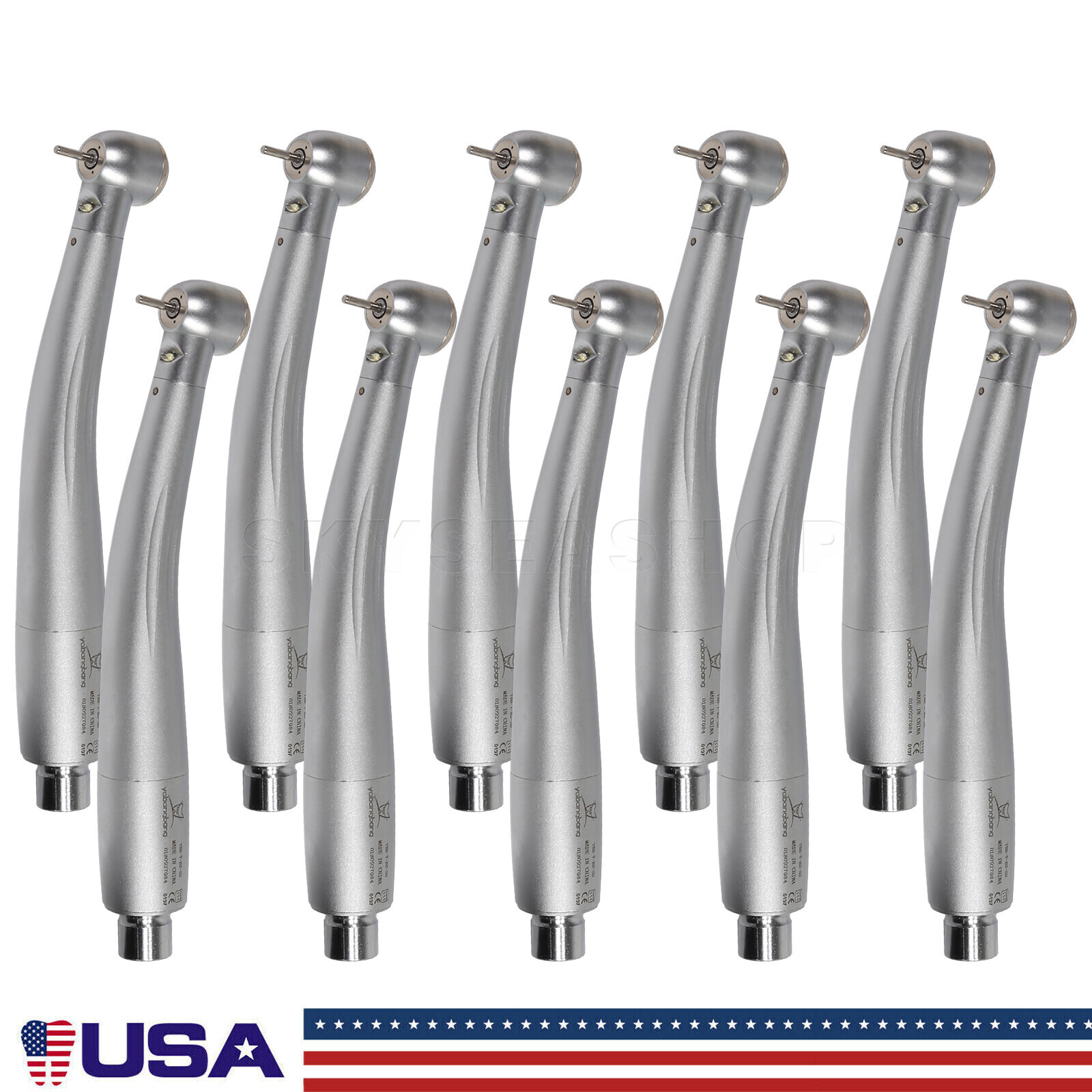 Dental High Speed Handpiece LED E-generator Turbine 3 way Spray fit NSK Coupler