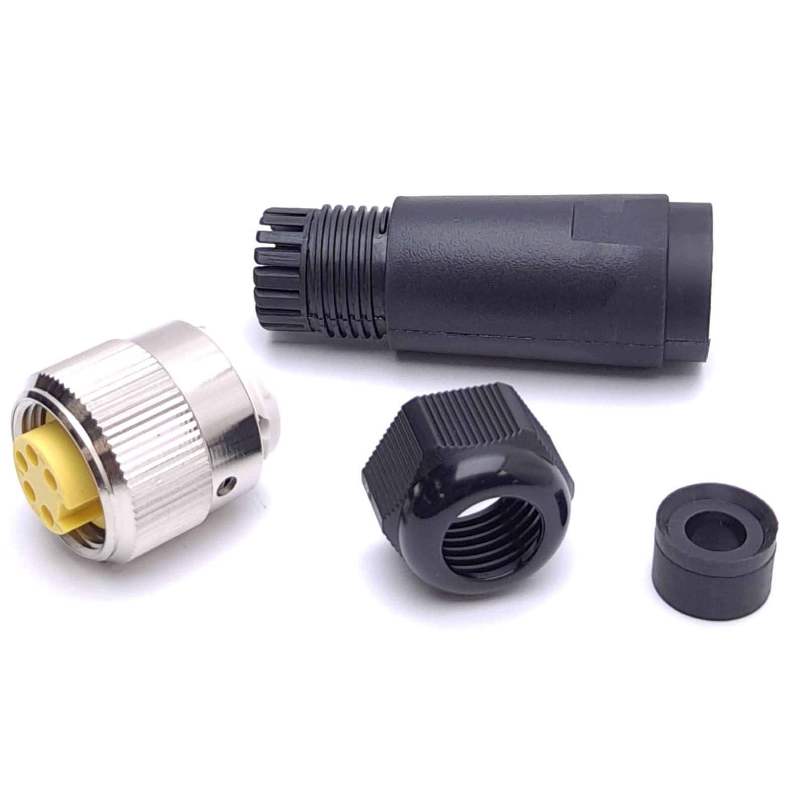 Mencom MIN-5FP-FW-DN Field Wireable Connector, 7/8-16UN2 5-Pin Female, 600V 12A