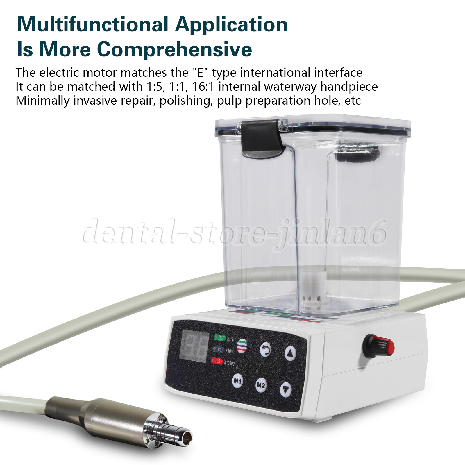 Dental Brushless LED Electric Motor fit 1:1 /1:5 /16:1 For Lab Practice