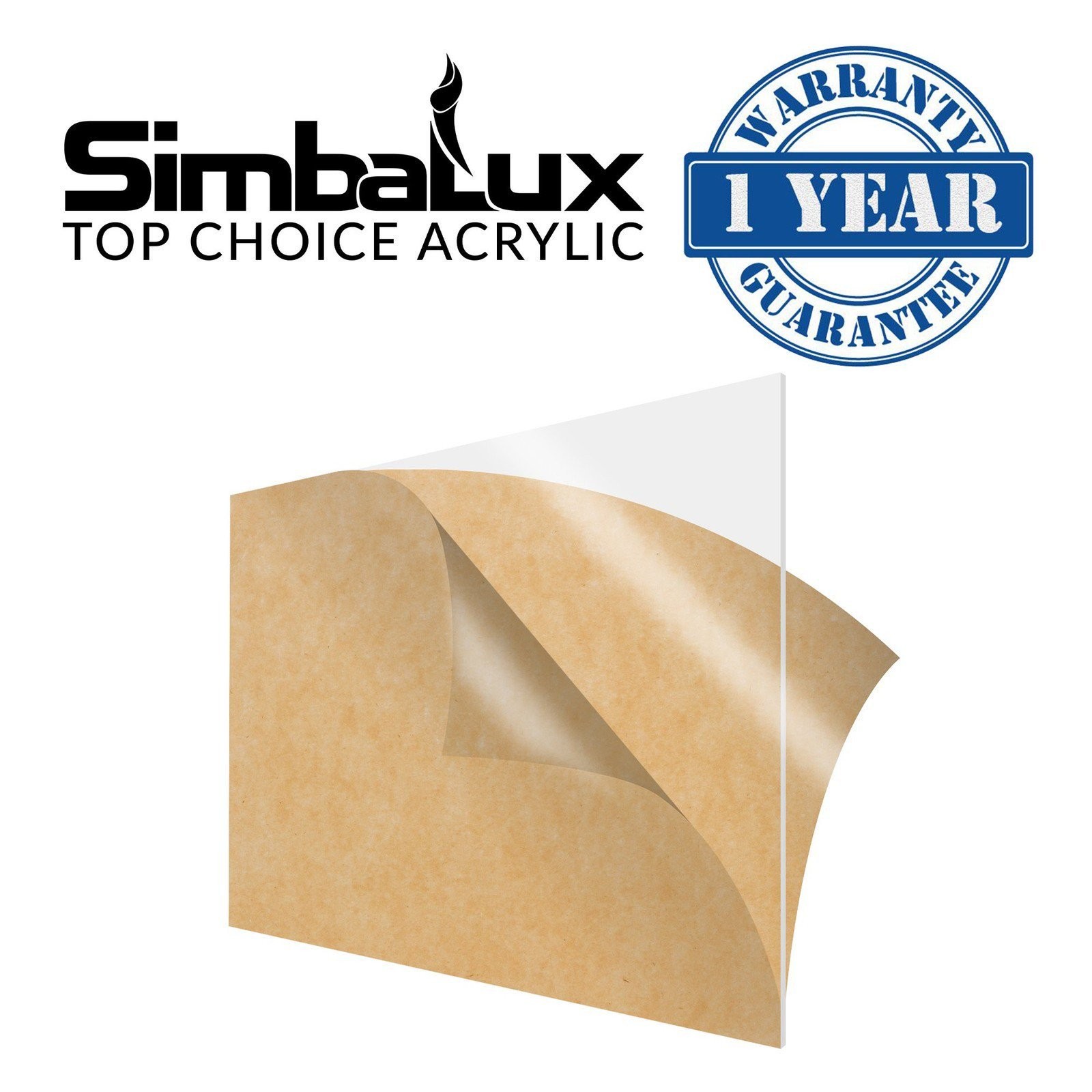 [5-Pack] SimbaLux® Acrylic Sheet Clear 8”x10” 0.08” Thick (2mm) Plexiglass