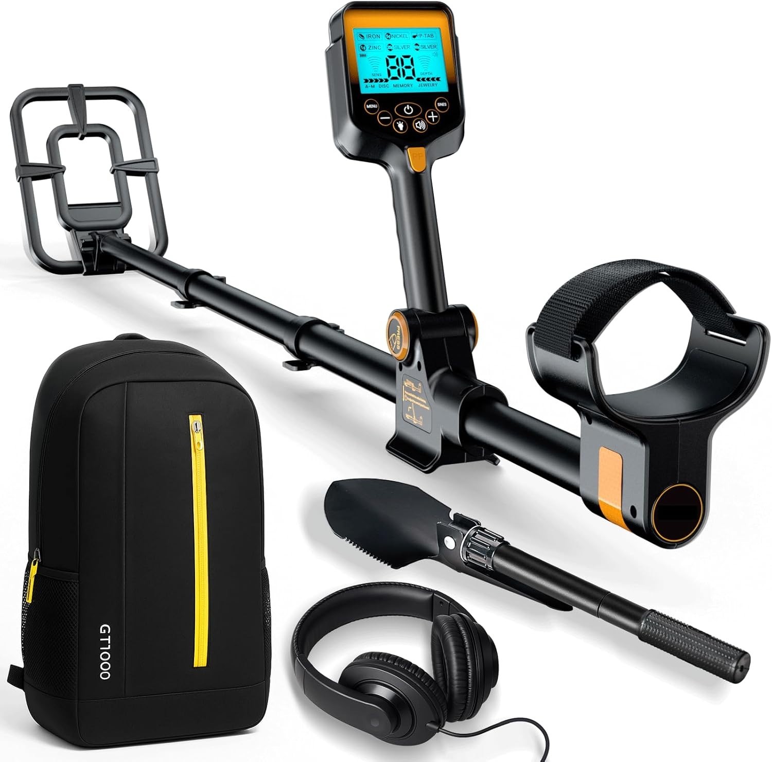 Metal Detector for Adults Waterproof – 2000mAh Chargeable Professional Cordless