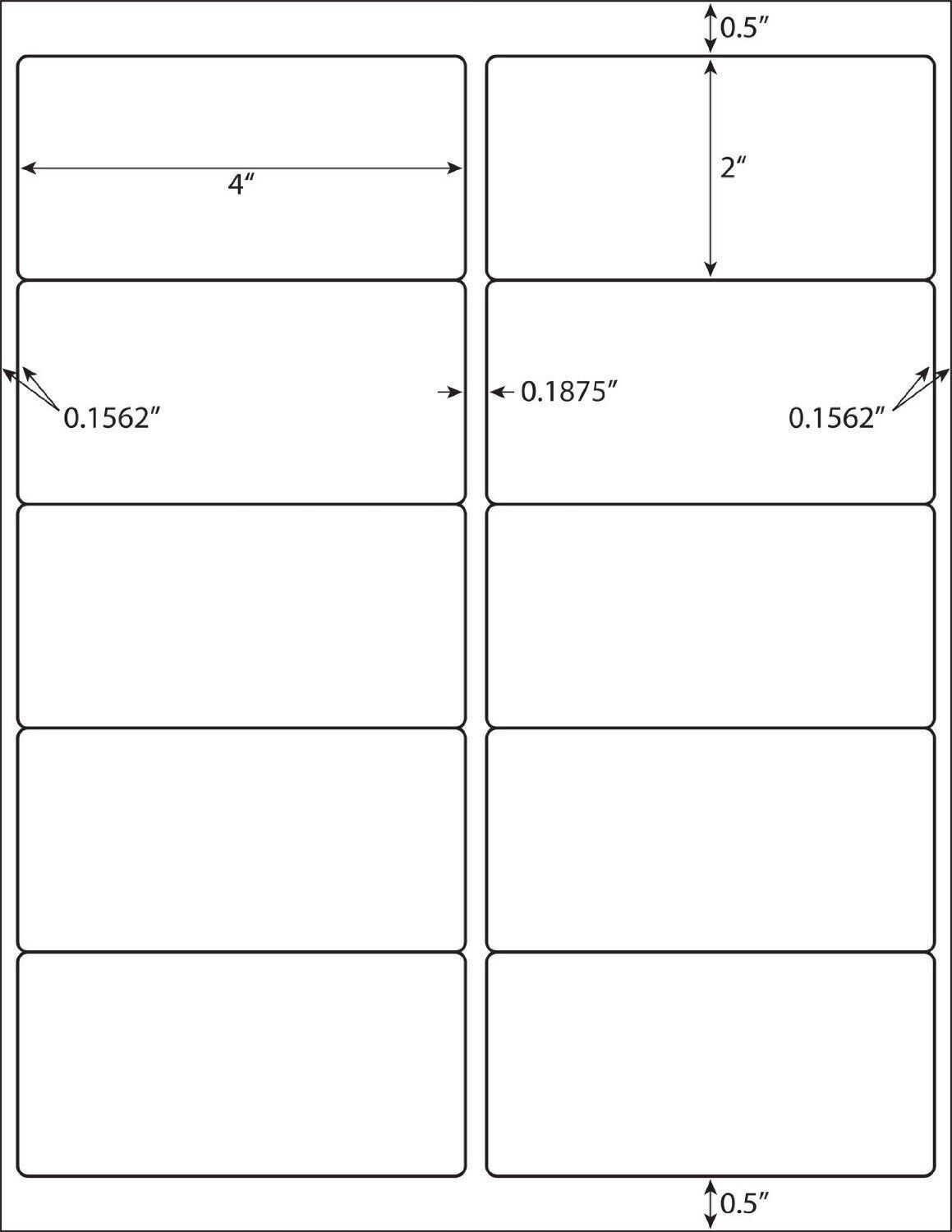 1000 Count Blank Address Shipping Labels 100 Sheets 2″ x 4″ 10-UP 10 Per Sheet