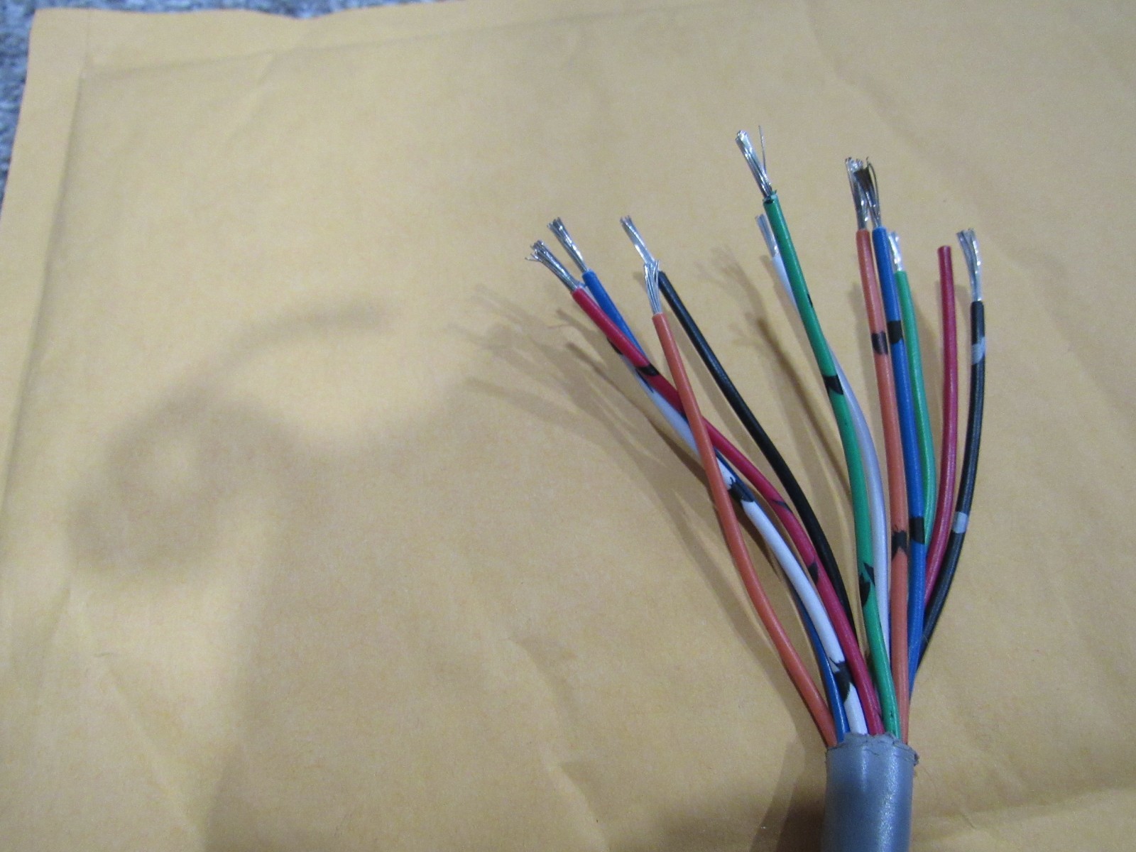 12 conductor multi conductor cable/multipurpose CMG 18 AWG RU AWM 300/600v 10 FT