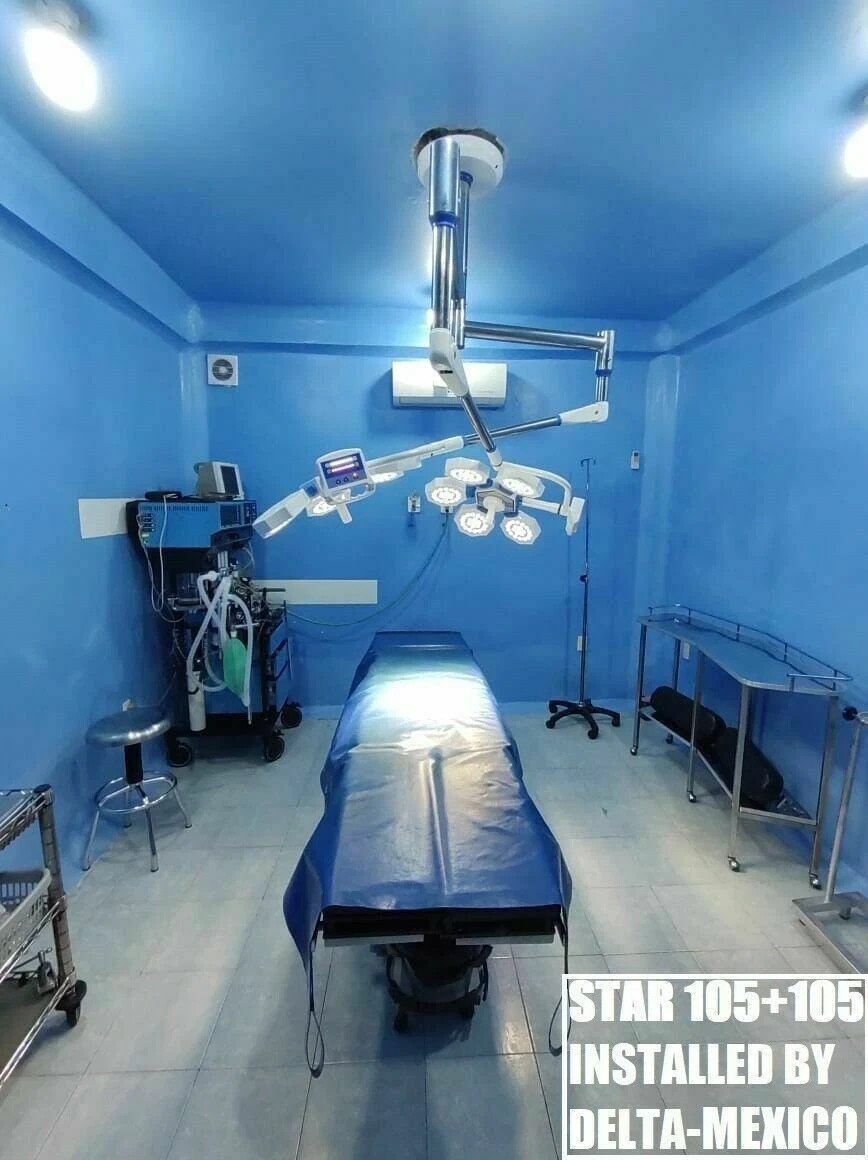 Common Arm Ceiling mounted Double Dome LED OT Light Surgical Operating Light