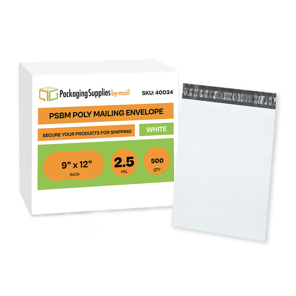 Poly Mailers Shipping Bags Envelopes Packaging Pouches Bag 9″ x 12″ 500 PCS