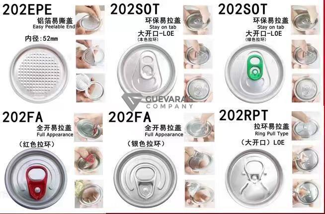 100 Pcs Food Grade Aluminum Ring Pull Lid Beverage Juice Cans Easy Open Ends
