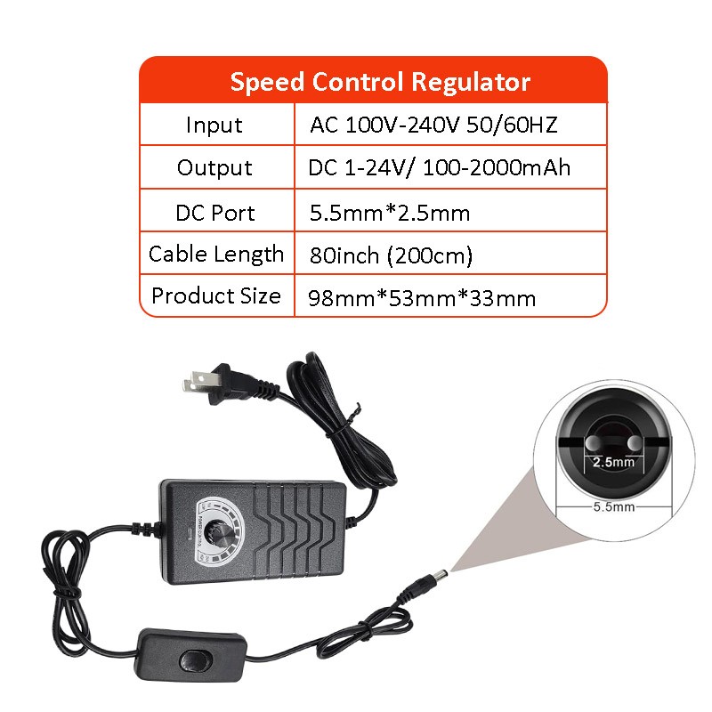 Reciprocating Linear Actuator Motor 24V 5.9inch 120RPM Controller DIY US Plug