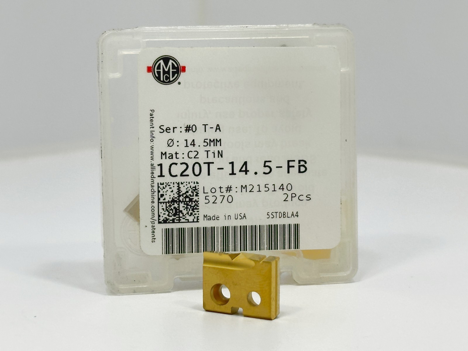 AME ALLIED ENGINEERING 1C20T-14.5-FB 14.5mm #0 C2 New Spade Drill Inserts 3pcs