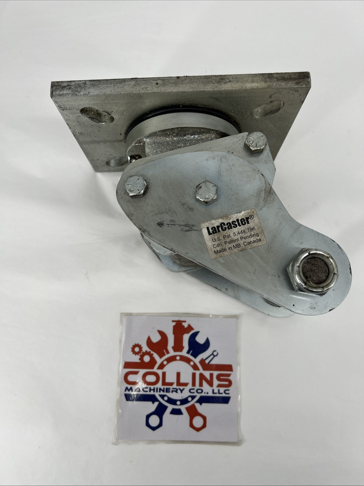 Larcaster Caster Wheel Assembly LC8651, 5×7 in Slotted Plate, Zerk Axle, L2012