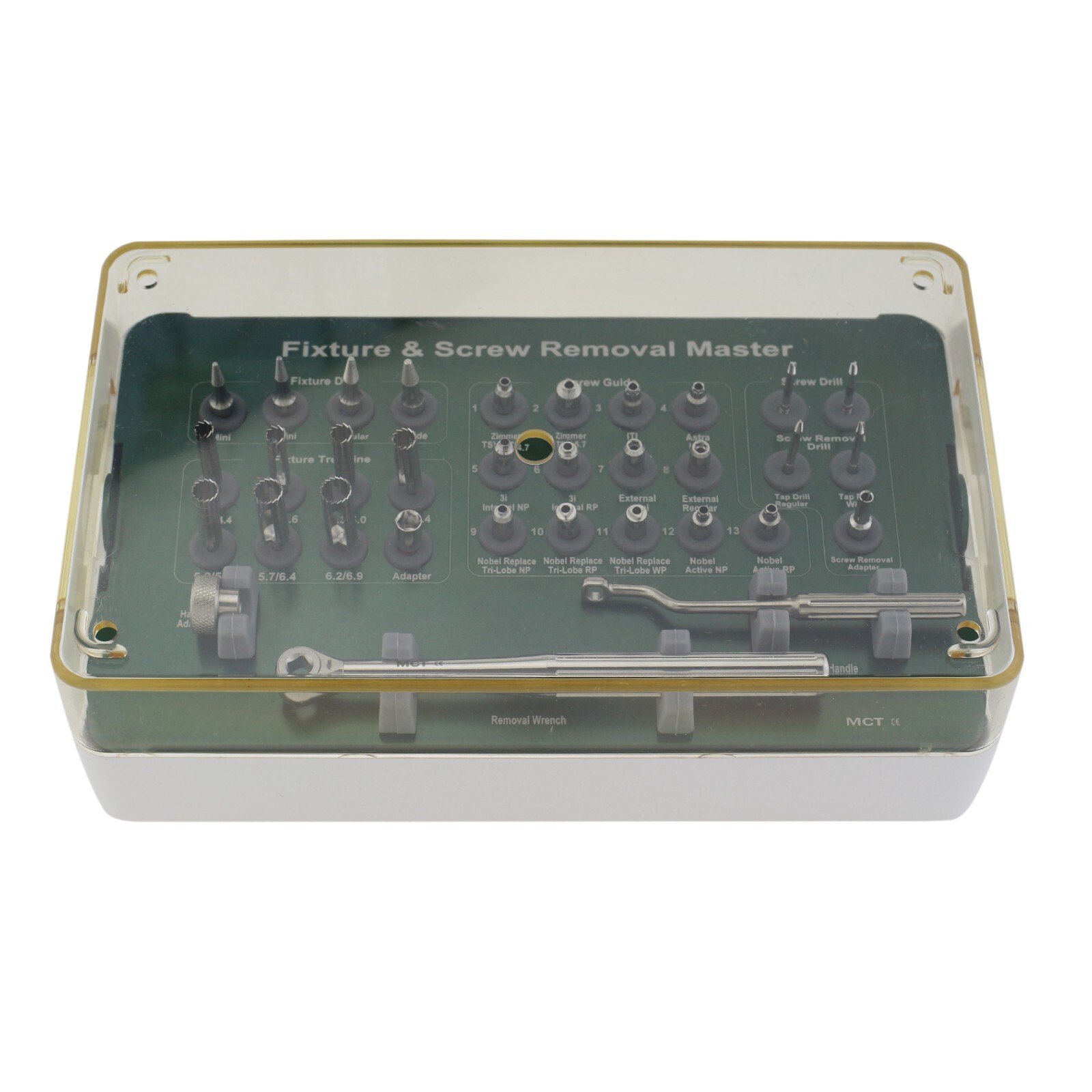 Implant Fixture & Fractured Screw Removal Kit Drill Bar Tap MCT FSRK-02 HeaNeam