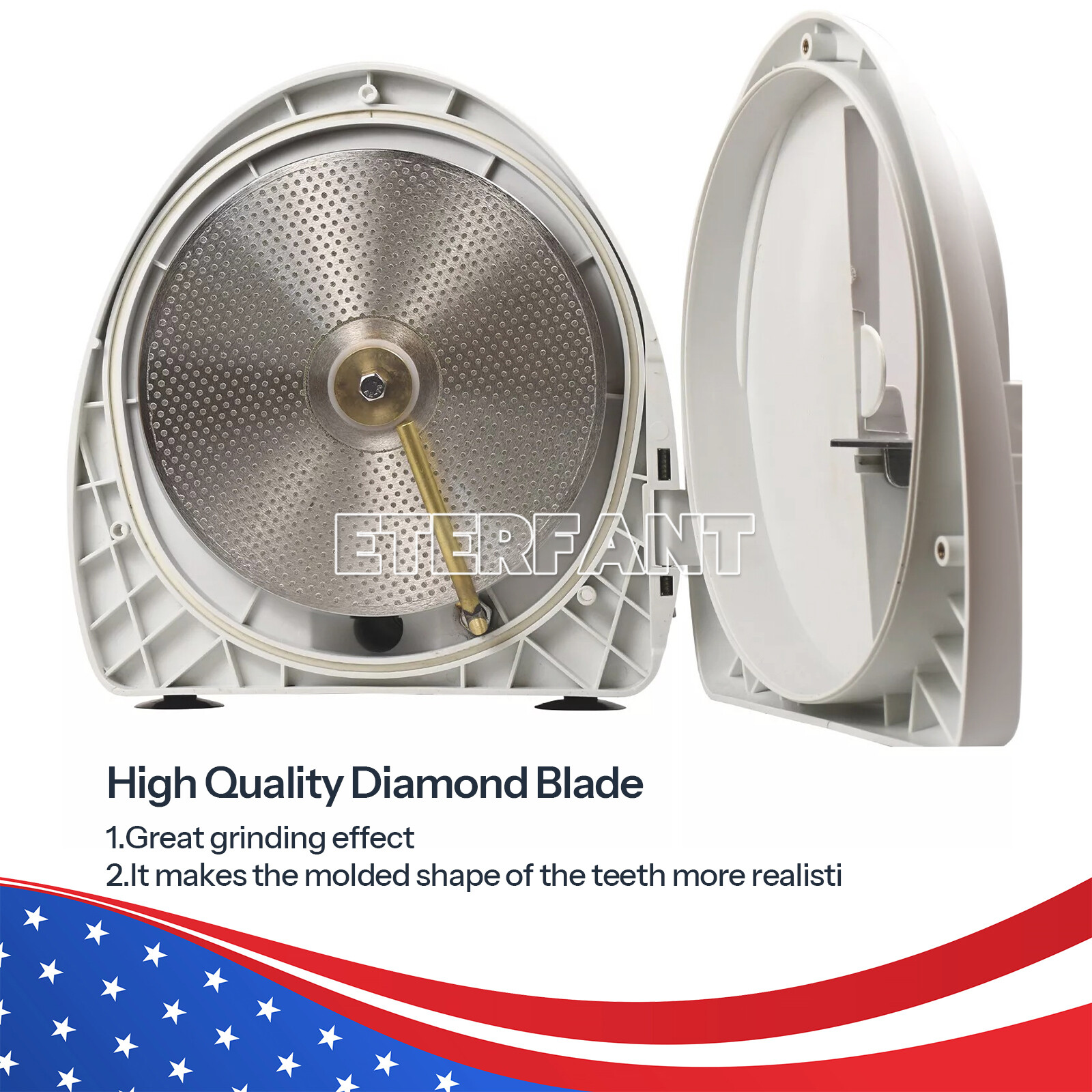 ETERFANT Plaster Model Arch Trimmer with Diamond Disc Wheel Equipment Dental Lab