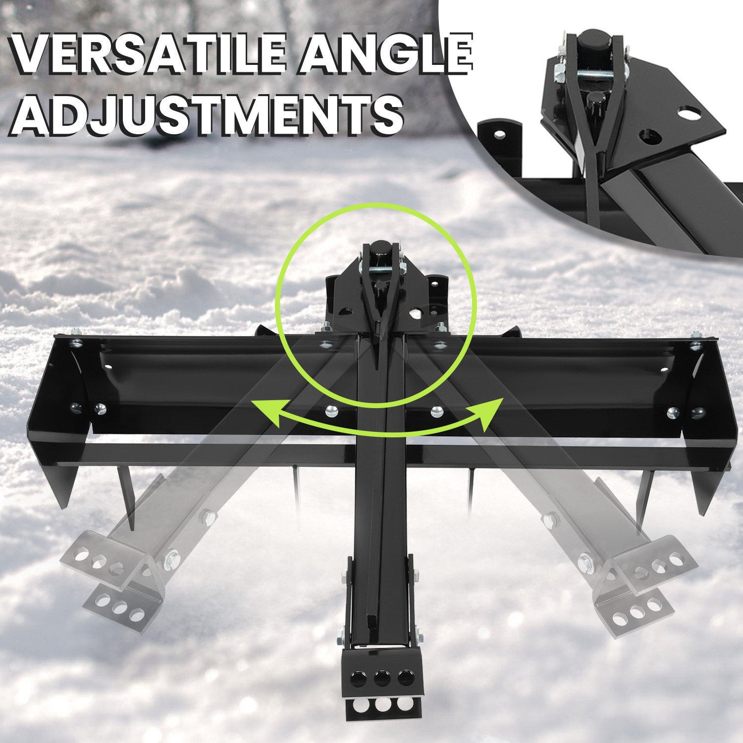 40″ Steel Adjustable Behind Box Scraper For Lawn Garden Tractors