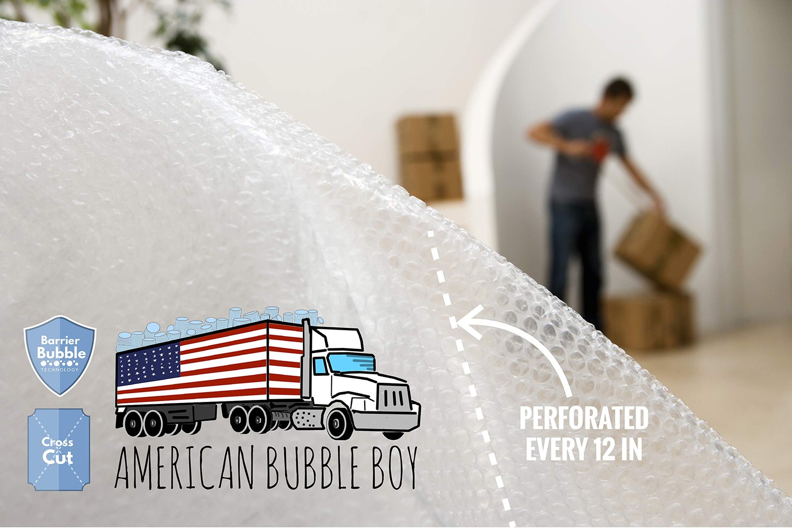 4 large rolls of Bubble Wrap total 700 feet, small bubbles 3/16 cushioning, 7…