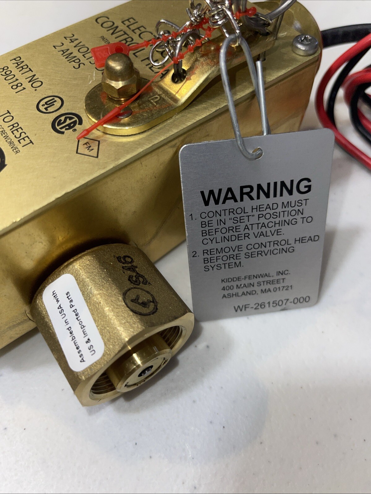 Kidde WK-890181-200 Electric Control Head, 24V, New Never Use, With Out Box 🔥