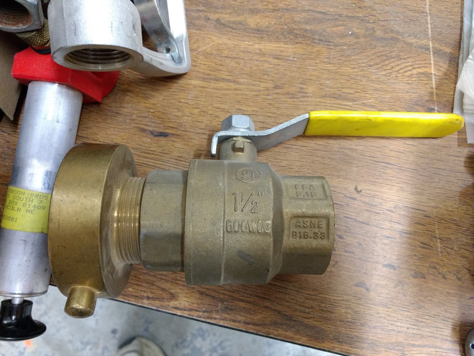 Midwest 5G125G BRASS BALL VALVE 1-1/2′ 1 1/2″ 250 PSI 600 CWP 150 SWP with 3′ ad