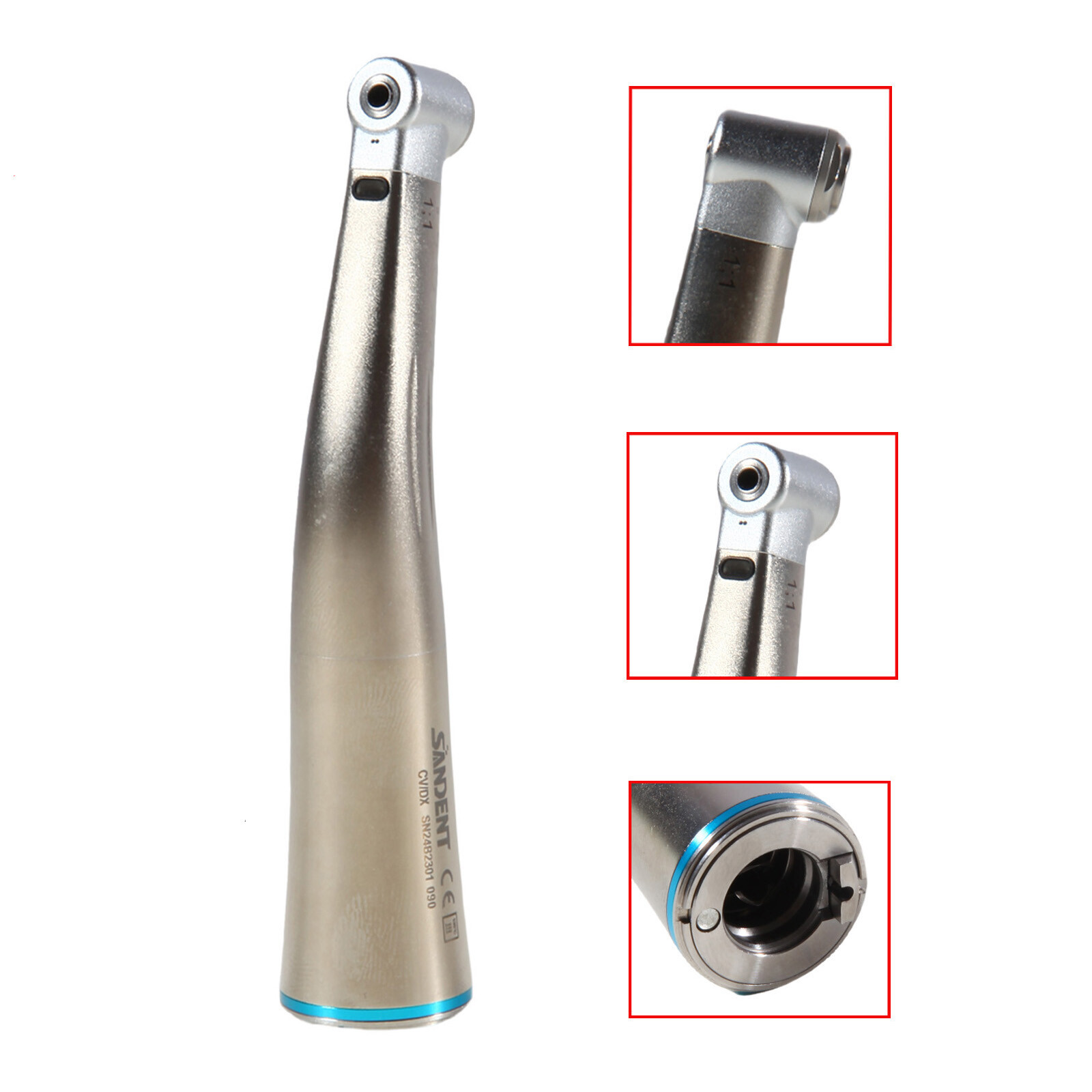 Dental 1:1 / 1:5 Increasing LED /No-LED Fiber Optic Contra Angle Handpiece